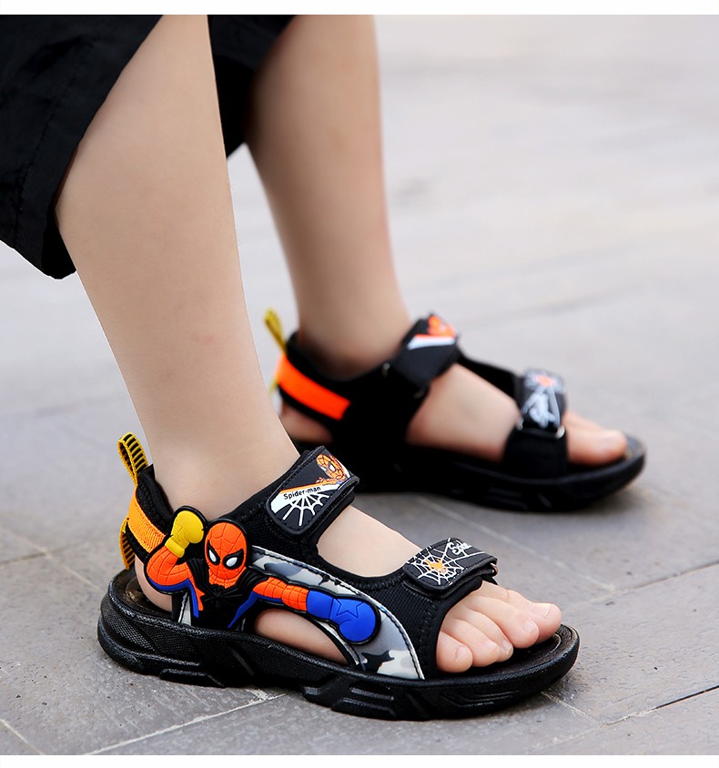 勇高童鞋蜘蛛侠凉鞋男童软底宝宝防滑沙滩鞋男孩鞋运动凉鞋2021夏季