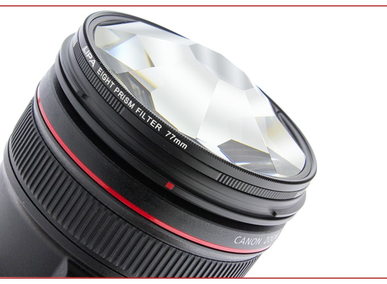 丽拍lipa炫彩八棱镜58677277mm万花筒八棱镜变幻拍摄物体数量创意滤镜