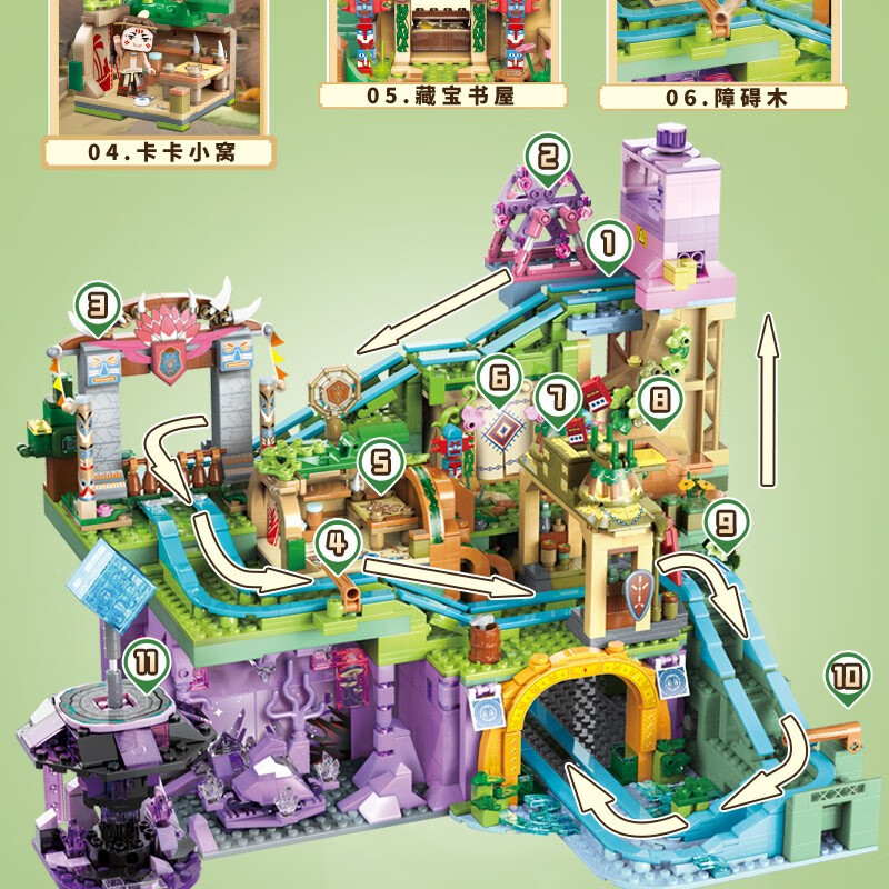 启蒙积木我的迷你世界卡卡游戏场景拼装玩具送礼物生日礼物迷萌小镇
