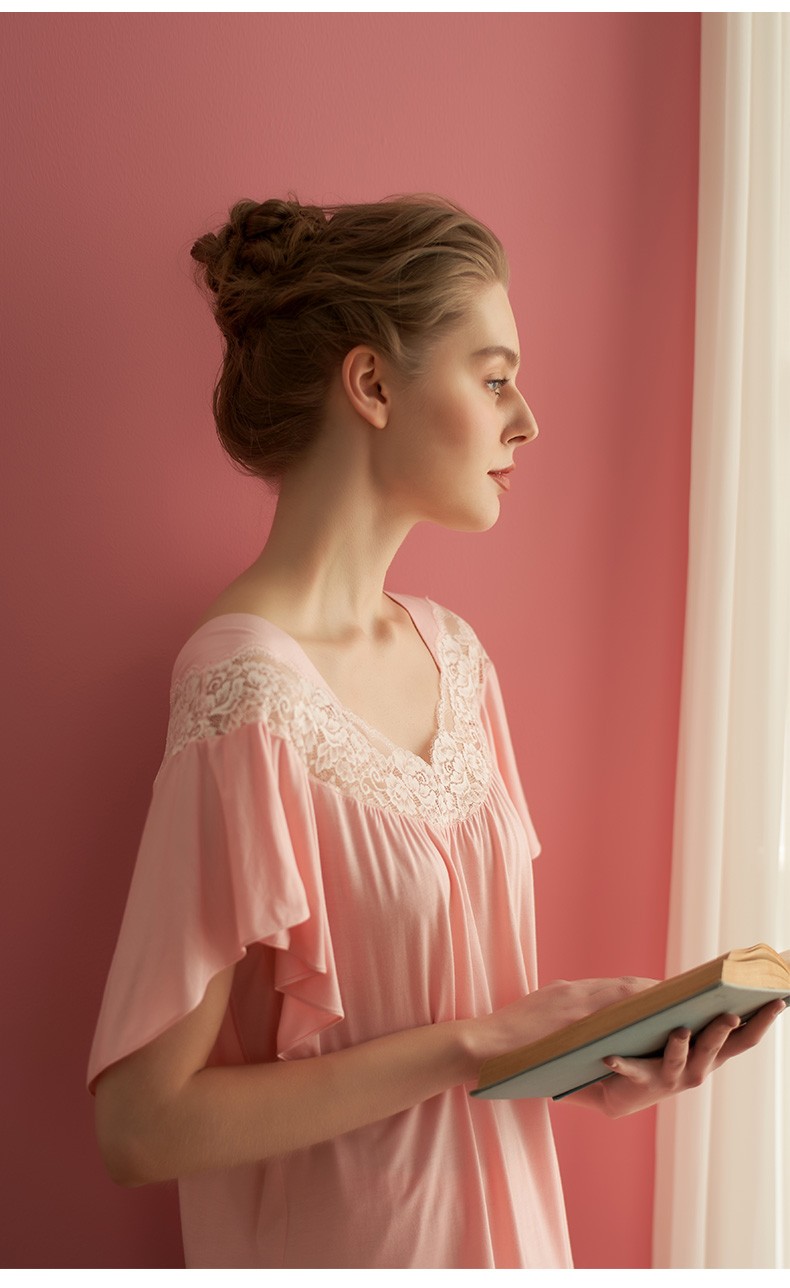 商场同款cabrida嘉德丽亚睡衣女春新品睡裙复古经典舒适卧室家居服303