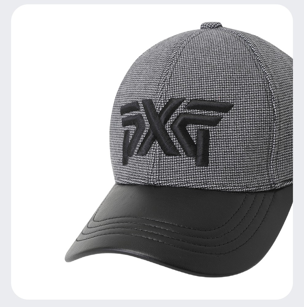 【韩国进口】pxg高尔夫球帽男士秋冬天然羊皮帽wool leather cap户外