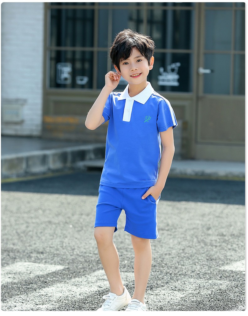 米兔果儿童运动服学生装夏装深圳市小学生校服男生女生统一班服夏季