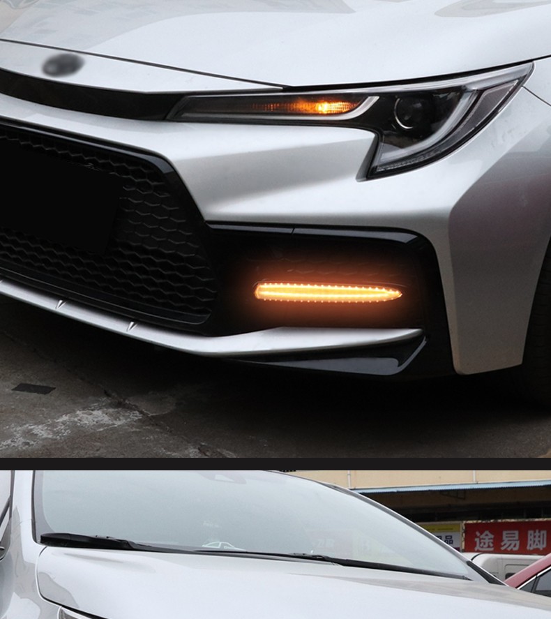 雷凌日行灯21款新款雷凌运动版改装led前雾灯流光转向灯日间行车灯