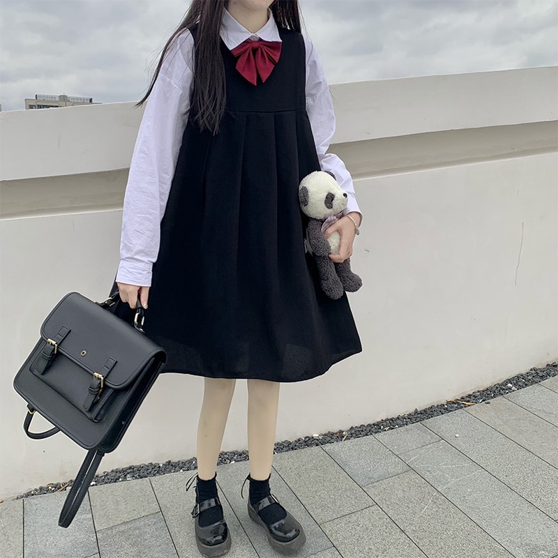 猫耳酱原创jk制服百褶裙国中生春夏季护奶裙卡奶背心裙无袖连衣裙女