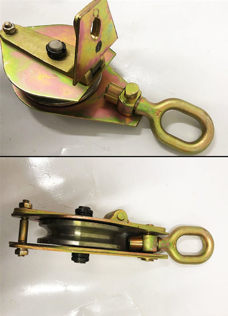 起重滑车电力吊钩吊环单轮起重滑轮5吨钢丝绳滑轮两吨拉重物挂钩 钩式