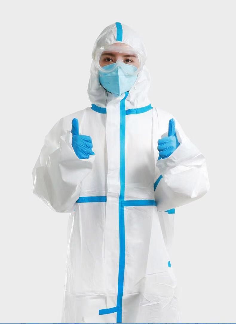 宝松医用防护服医护一次性医用隔离衣连体式(不带眼罩手套脚套) 连身