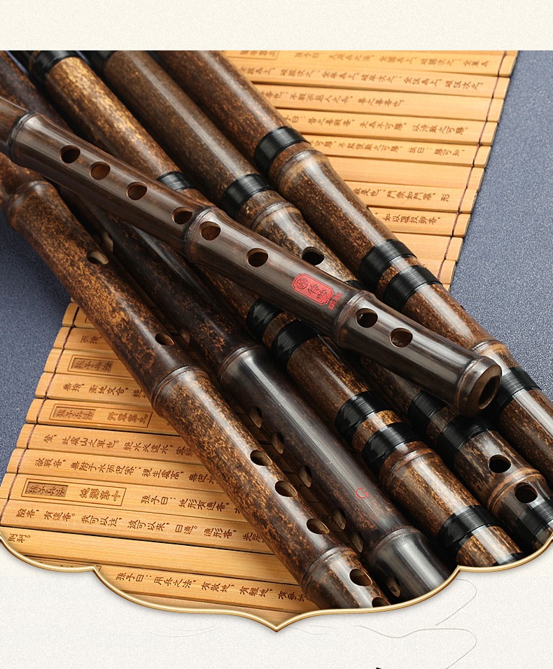 伶吟一节紫竹笛子优质考级横笛全素笛子紫竹笛子 全素款 e调【图片