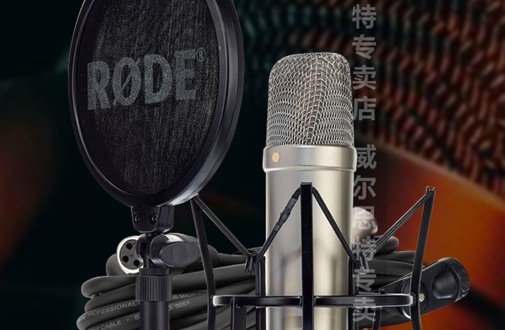 rode罗德nt1a大振膜电容录音话筒人声录音直播麦克风nt1a搭配audient