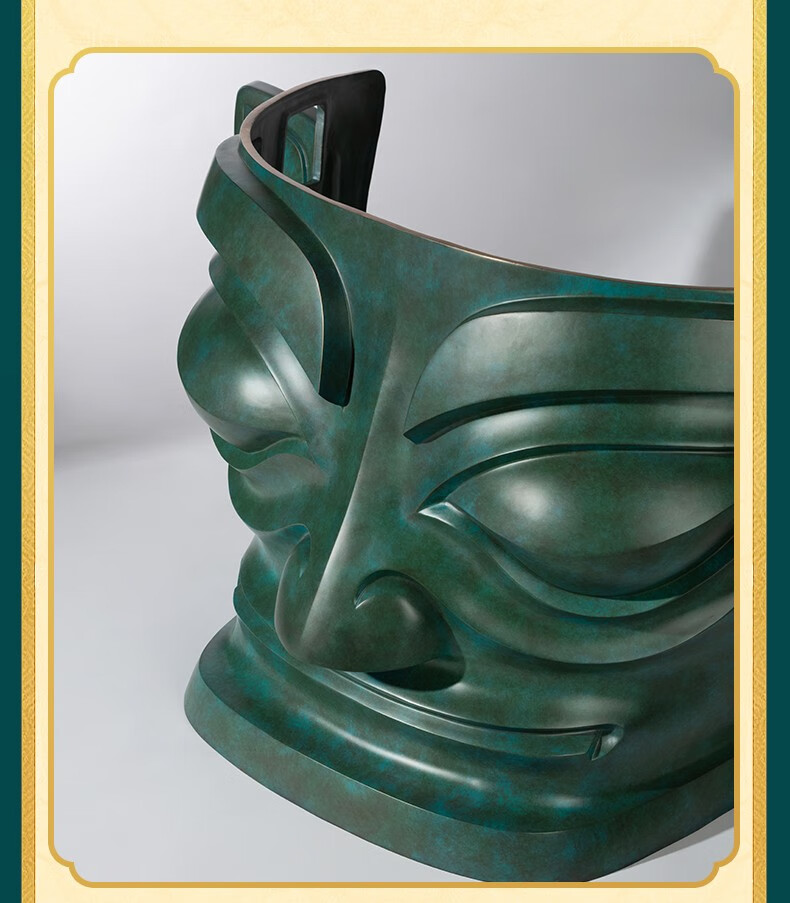 铜师傅 青铜摆件《三星堆青铜面具》家居饰品桌面工艺品装饰礼品 三星