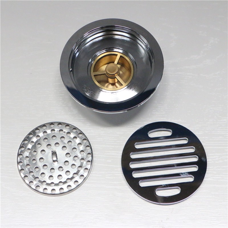 amico埃美柯圆形地漏bp1010铜电镀10cm圆50管弹簧回封地漏防虫发防臭