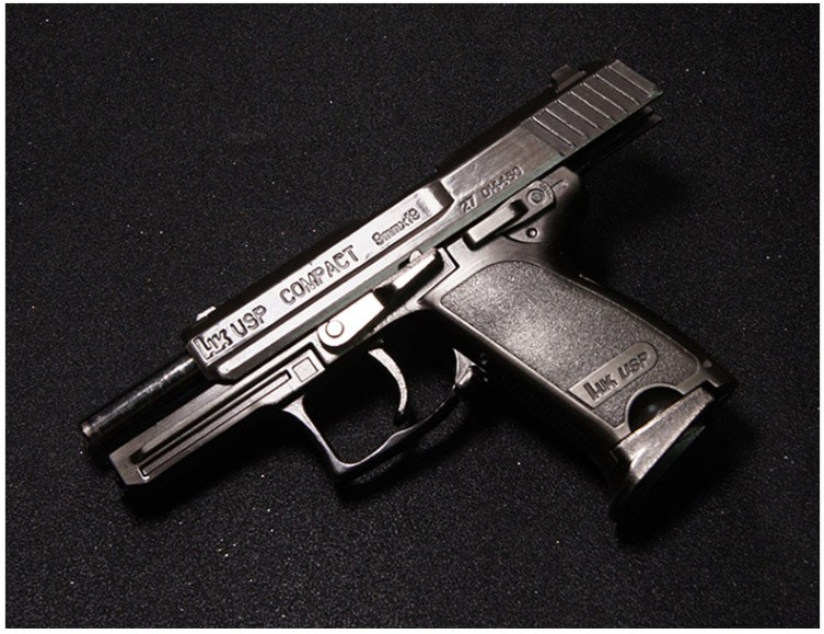 05枪模usp仿真拆卸模型金属抛壳枪合金枪全金属 可拆不可发射 弹模10
