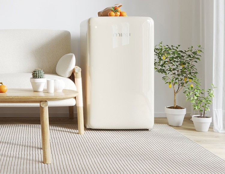 小米有品小吉minij迷你复古冰箱单开门121l冷冻冷藏一体18冷冻家用