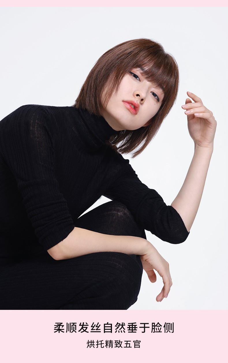 youth)全真人发空气刘海女短直发bobo头时尚减龄头套 棕黑色(全真人发