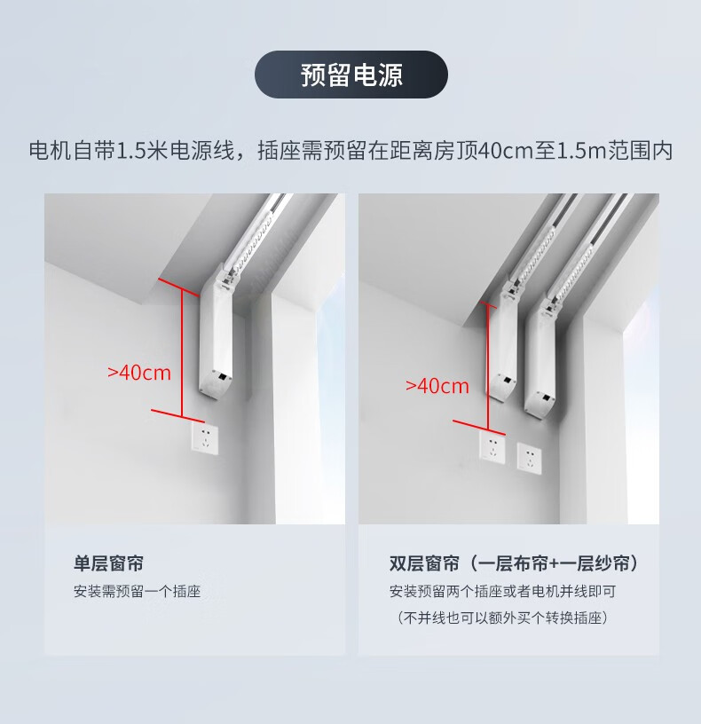 米亚小米iot电动窗帘轨道智能窗帘电机自动窗帘套餐支持米家app联动