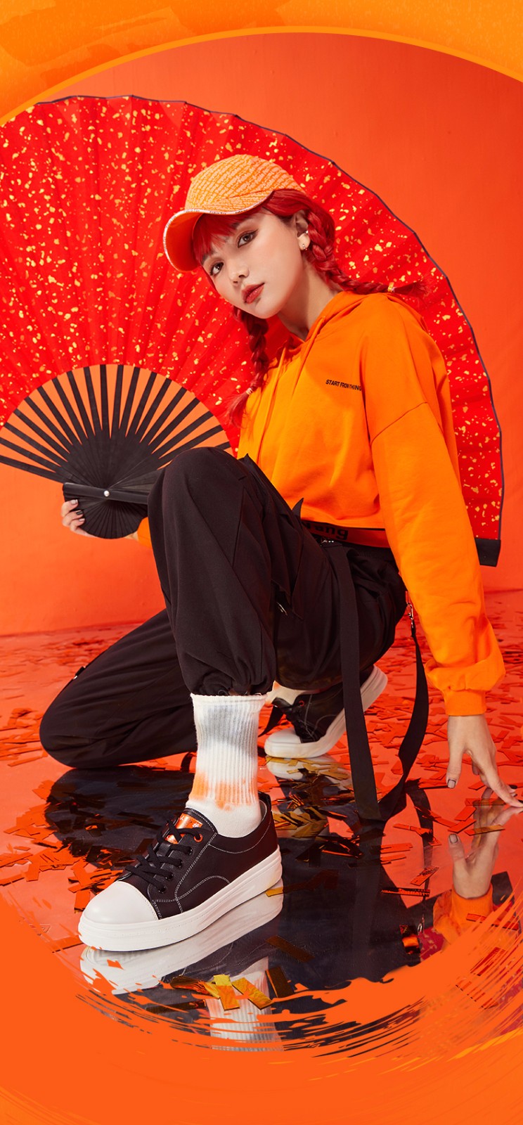 康奈情侣款商城同款国潮女士大橘大利系列休闲鞋韩版小白鞋圆头系带