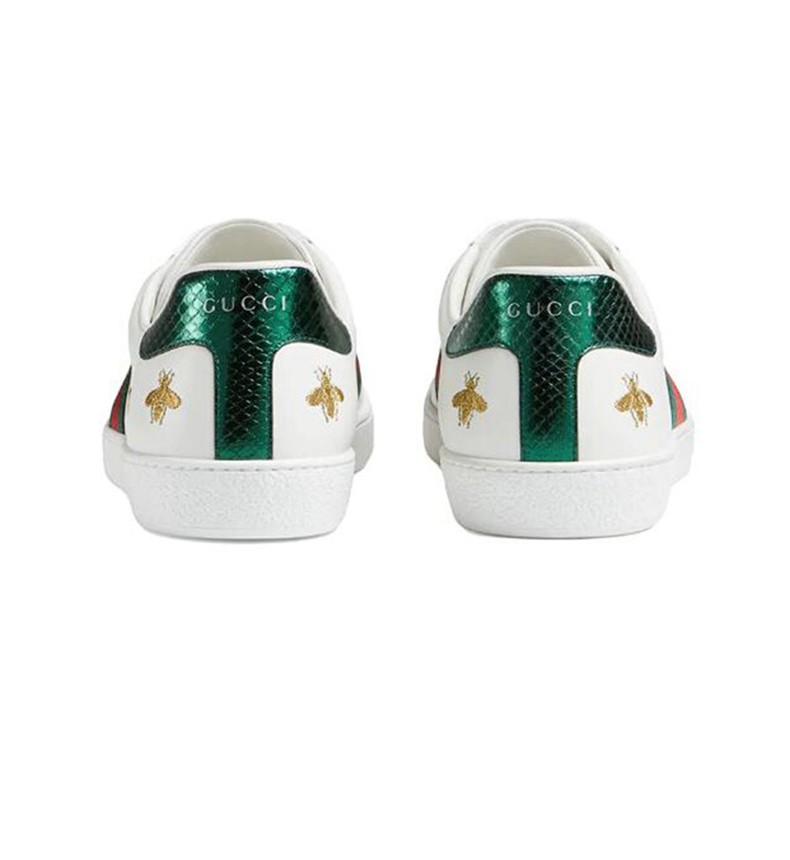 gucci古驰男士星星蜜蜂刺绣休闲板鞋白色386750a38f09073白色5