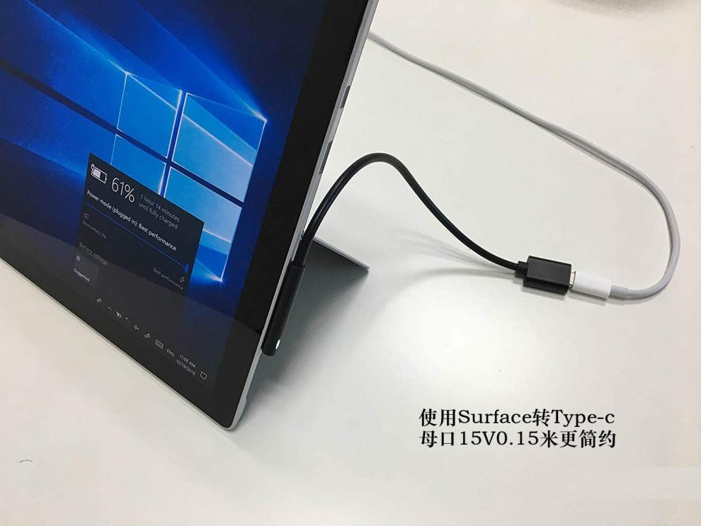 威焱适用微软surface充电线pd快充转接typec磁吸诱骗器connectpro65