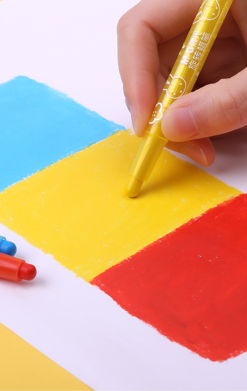 晨光文具旋转蜡笔不脏手蜡笔儿童幼儿园小学生多色套装宝宝彩色画笔