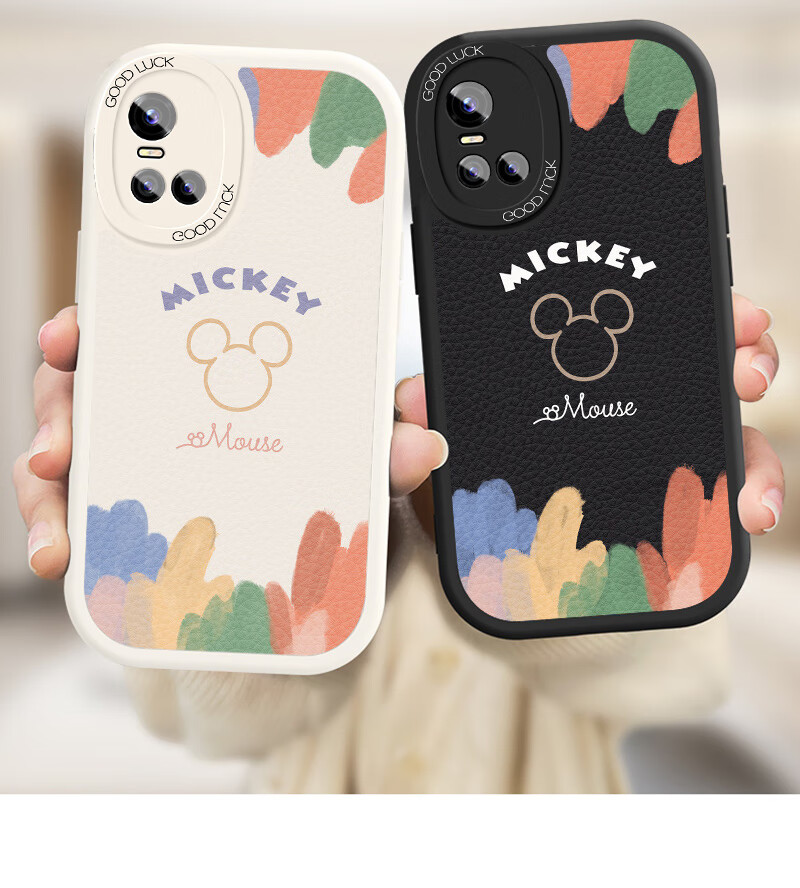 拉玛迪 vivos10手机壳s10pro小羊皮磨砂迪士尼水彩米奇卡通s10e镜头潮