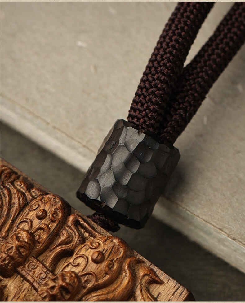 缔徽文莱沉香大黑天守护神保真木质挂饰挂件男士女款高档项链吊坠