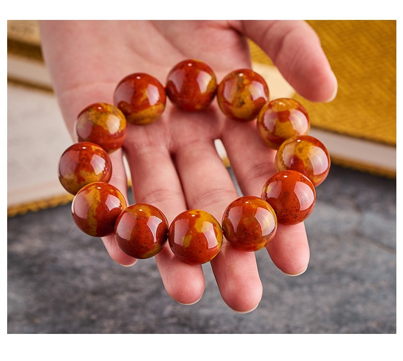 卡迪菲丽(cortifely)蒙料战国南红玛瑙手串单圈手串男女手串配饰情侣