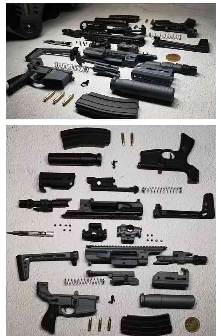 新品135抛壳mcx合金枪模卡宾枪全拆卸金属收藏摆件玩具不可发射全金属