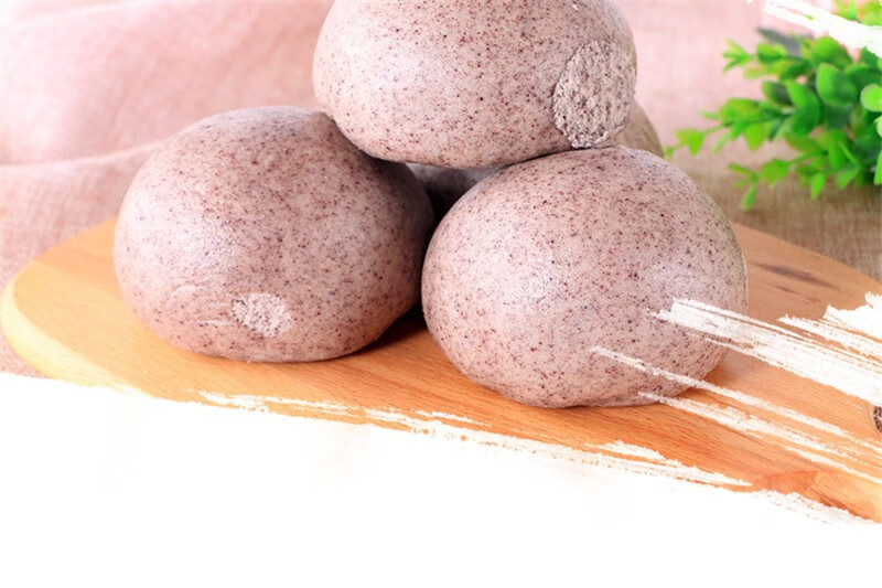 轻恋 黑米馒头 全麦馒头 20个装 手工老面硬面馍馍无糖荞麦son【图片