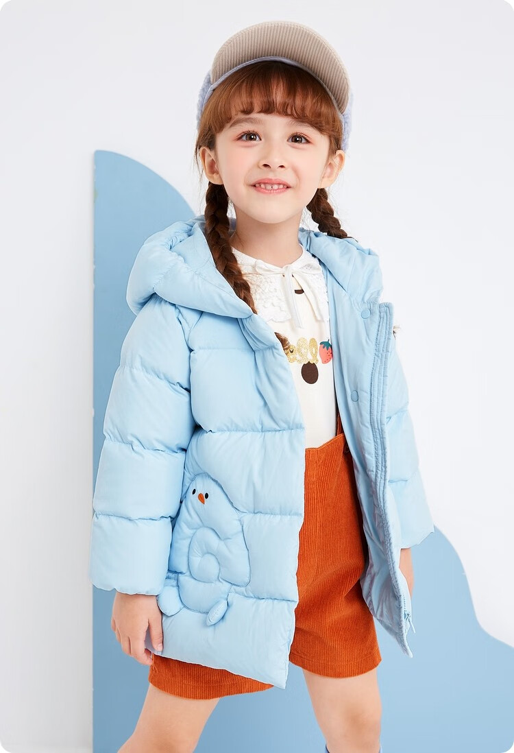 巴拉巴拉童装儿童羽绒服女童外套男童冬装潮驼色5112130