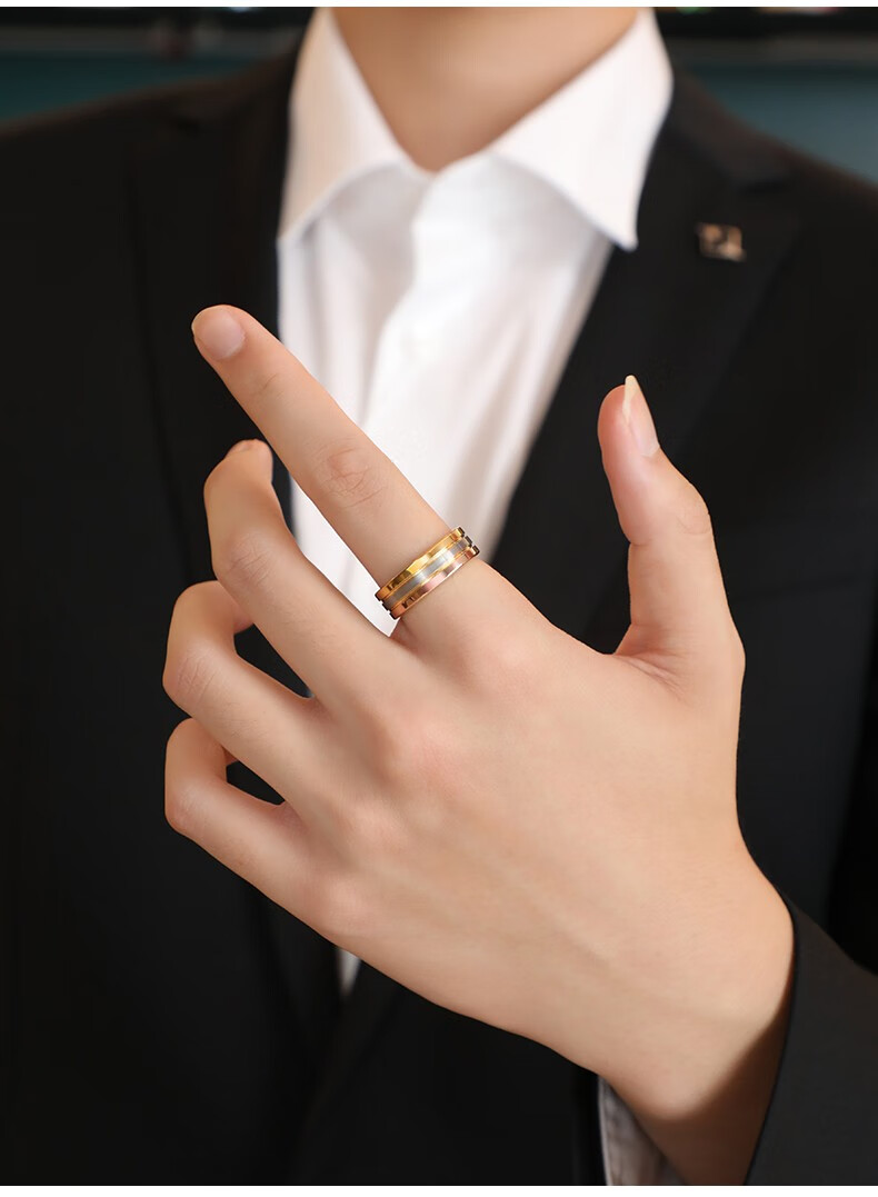 朵芙曼dosim戒指男轻奢个性食指单身戒指小众设计复古高级感潮男指环