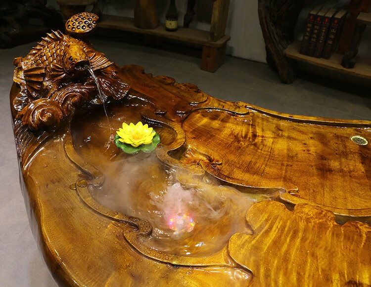 侯庭缅甸金丝楠木茶盘整块树根原木根雕泡茶台家用高档茶室大型功夫