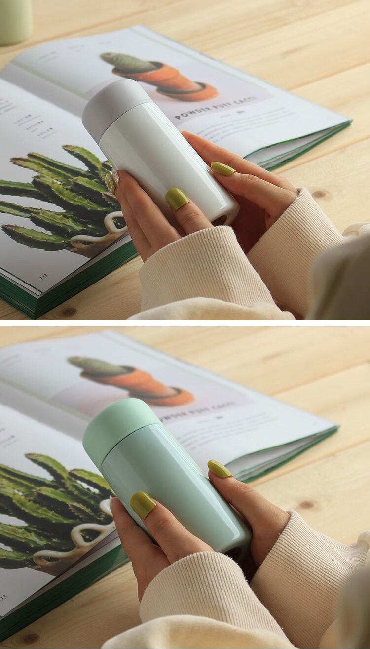 日韩糖果色保温杯 ins原宿风小巧可爱少女学生水杯迷你便携小杯子 slp