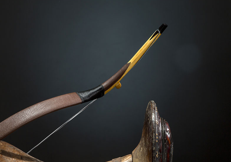 阿利弓箭(alibow) 传统反曲弓 玻片清弓 大拉锯满族弓 棕色牛皮 35