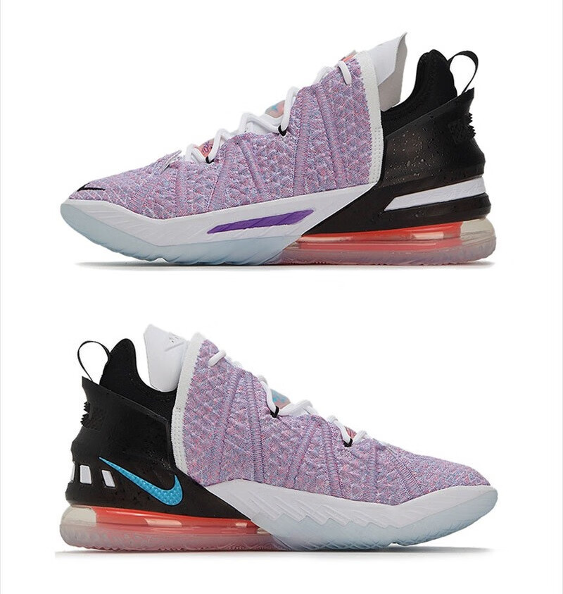 耐克nike lebron 18 lbj 詹姆斯18代实战高帮篮球鞋黑白涂鸦底 db7644