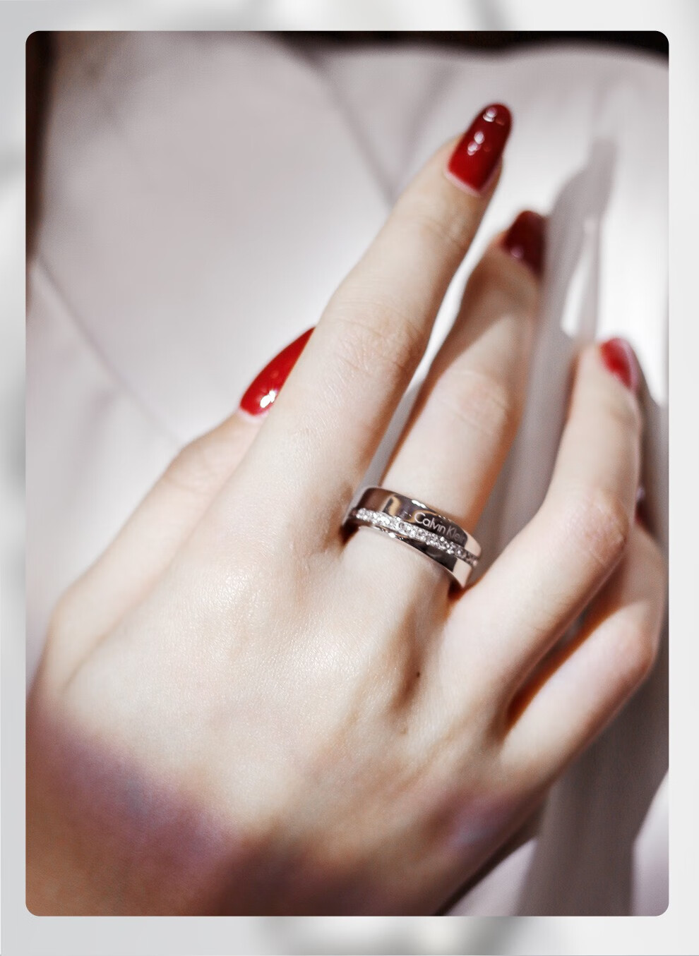 calvinkleinhook护刻系列延伸款ck戒指男女士情侣时尚简约摩登潮流风