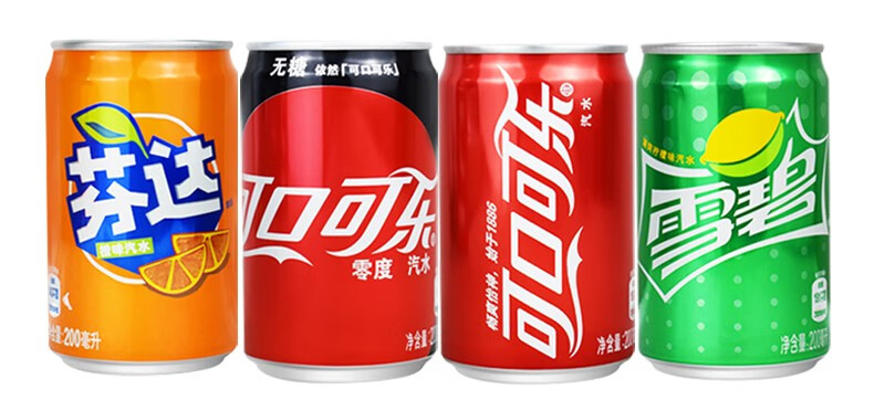 cola) 碳酸饮料罐装整箱 迷你罐汽水饮料易拉罐 可乐*6罐 雪碧*6罐