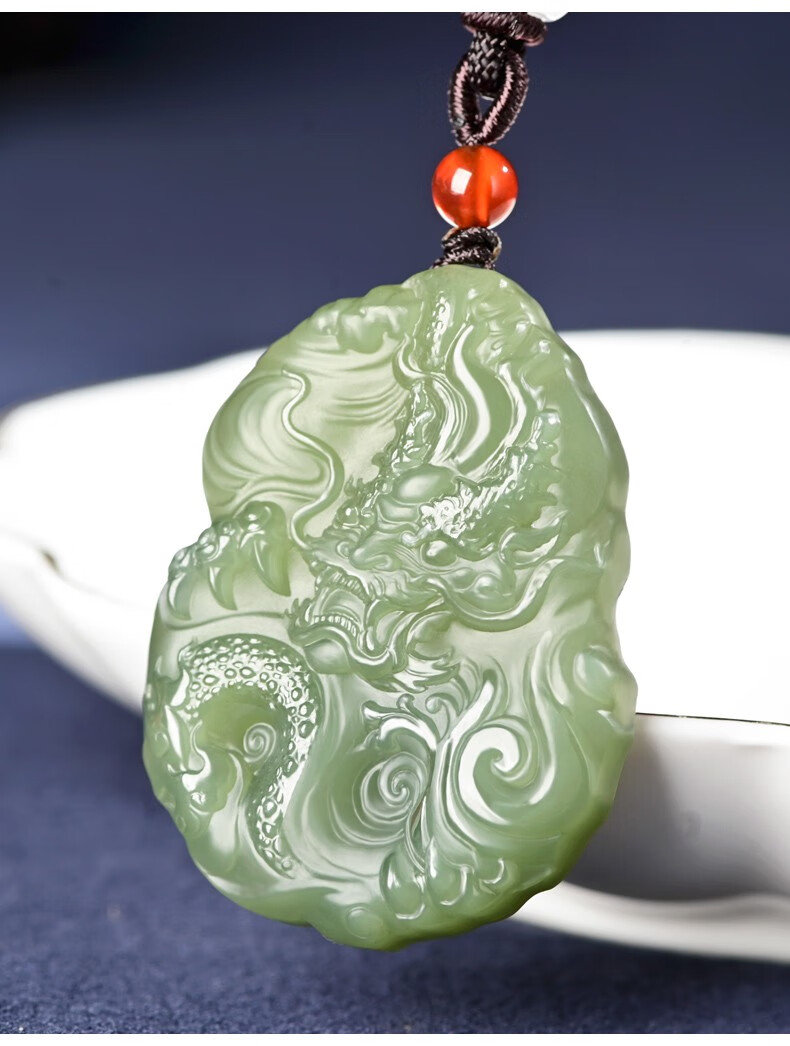 玉等我和田玉祥龙玉吊坠男款玉佩属龙玉牌挂件玉石项链