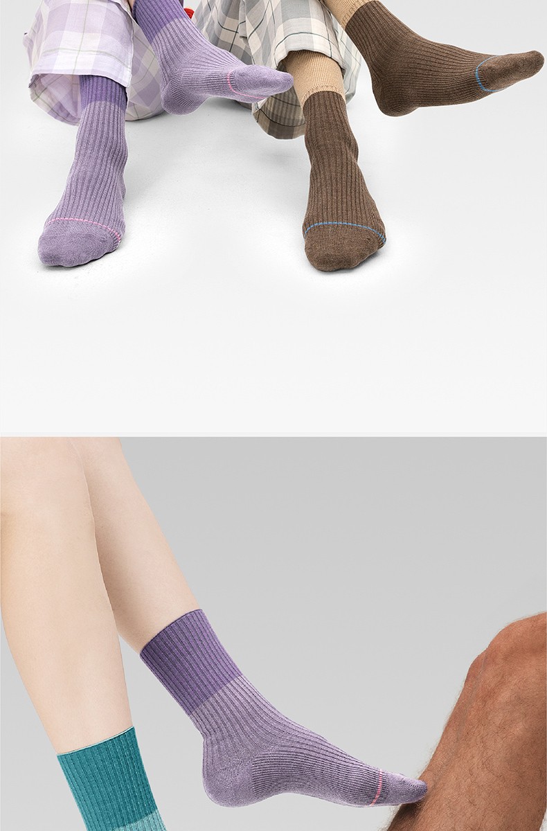 bananain蕉内711s羊毛中筒袜情侣长筒袜男秋冬高筒袜子女ins潮小腿袜