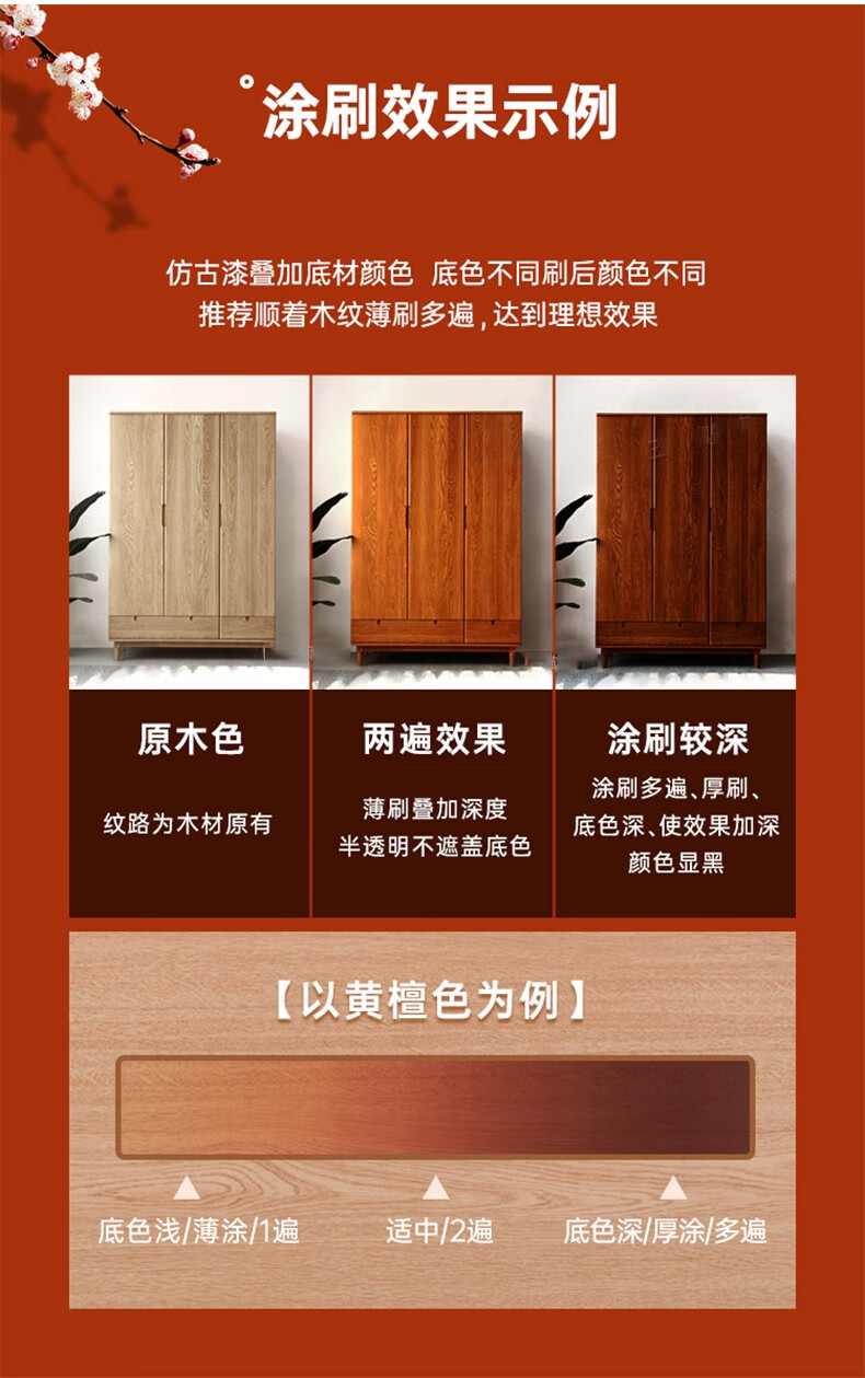 黄檀色(半透明/仿古木纹) 1kg【图片 价