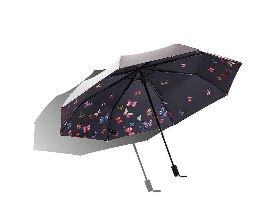 香港香蕉伞bananablack系列三折晴雨伞小黑伞男女防晒防紫外线遮阳伞