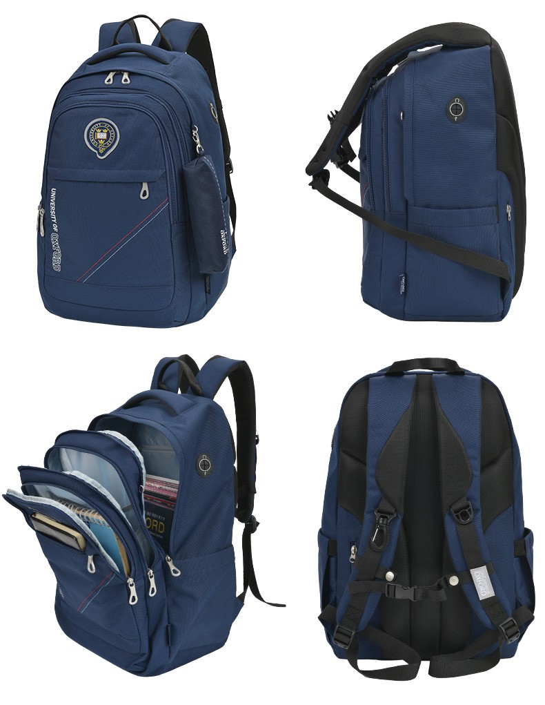 英国牛津大学中学生书包男生初中高中学生防水大容量减负书包英伦风