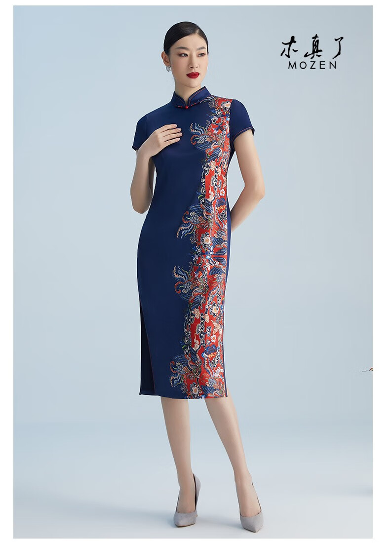 春上新木真了旗袍中国风旗袍改良旗袍礼服女31010色2xa