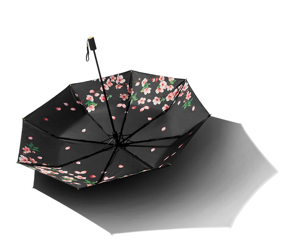 香港香蕉伞bananablack系列三折晴雨伞小黑伞男女防晒防紫外线遮阳伞