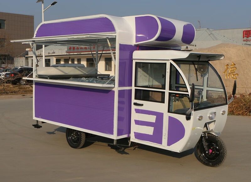 小吃车多功能餐车路边摊炸串车摆摊小推车关东煮烧烤电动餐房车三轮