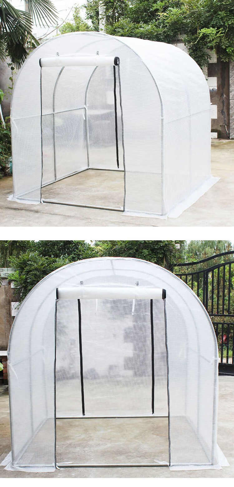 花保温棚骨架阳台室外庭院防雨防冻保暖棚长2m宽15m高2m双开门含膜