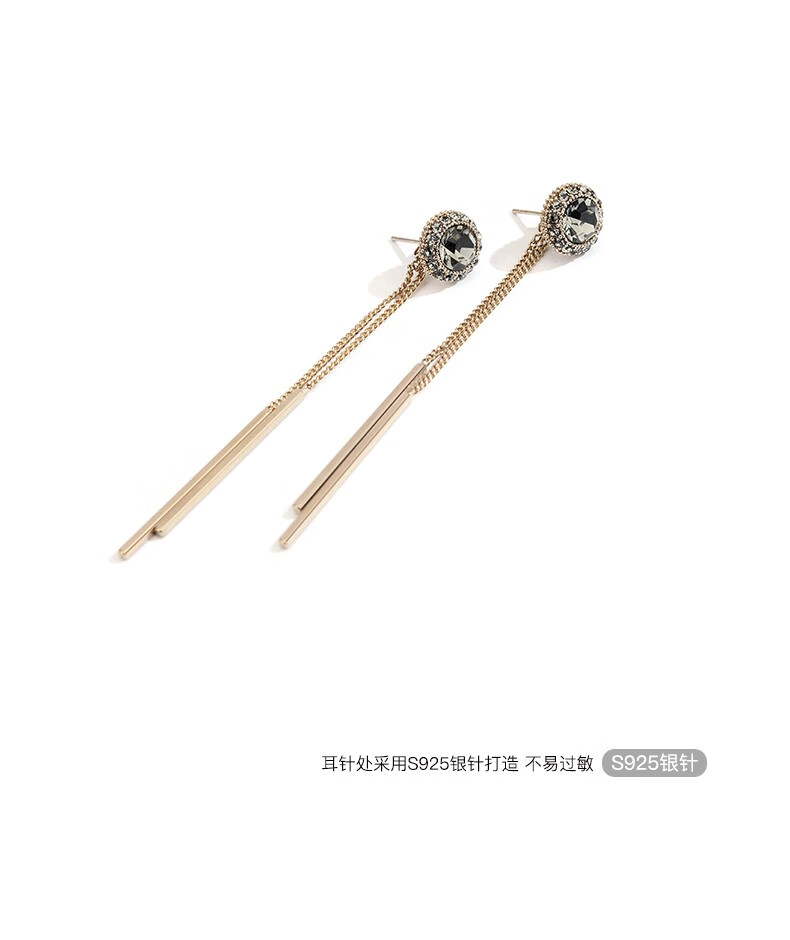 曼宝迪manbaodi耳环女复古流苏耳线韩版耳钉气质长款时尚个性耳坠情人