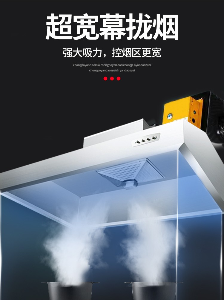 抽油烟机商用厨房饭店集烟罩不锈钢油烟罩抽油烟净化器风机一体巨阔2