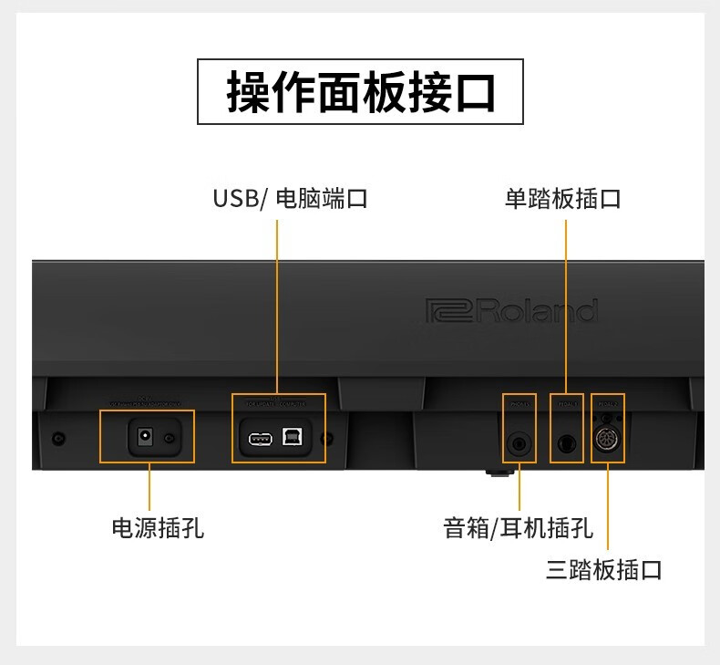 roland罗兰电钢琴fp18蓝牙数码便携电子钢琴88键重锤全配重成人考级fp