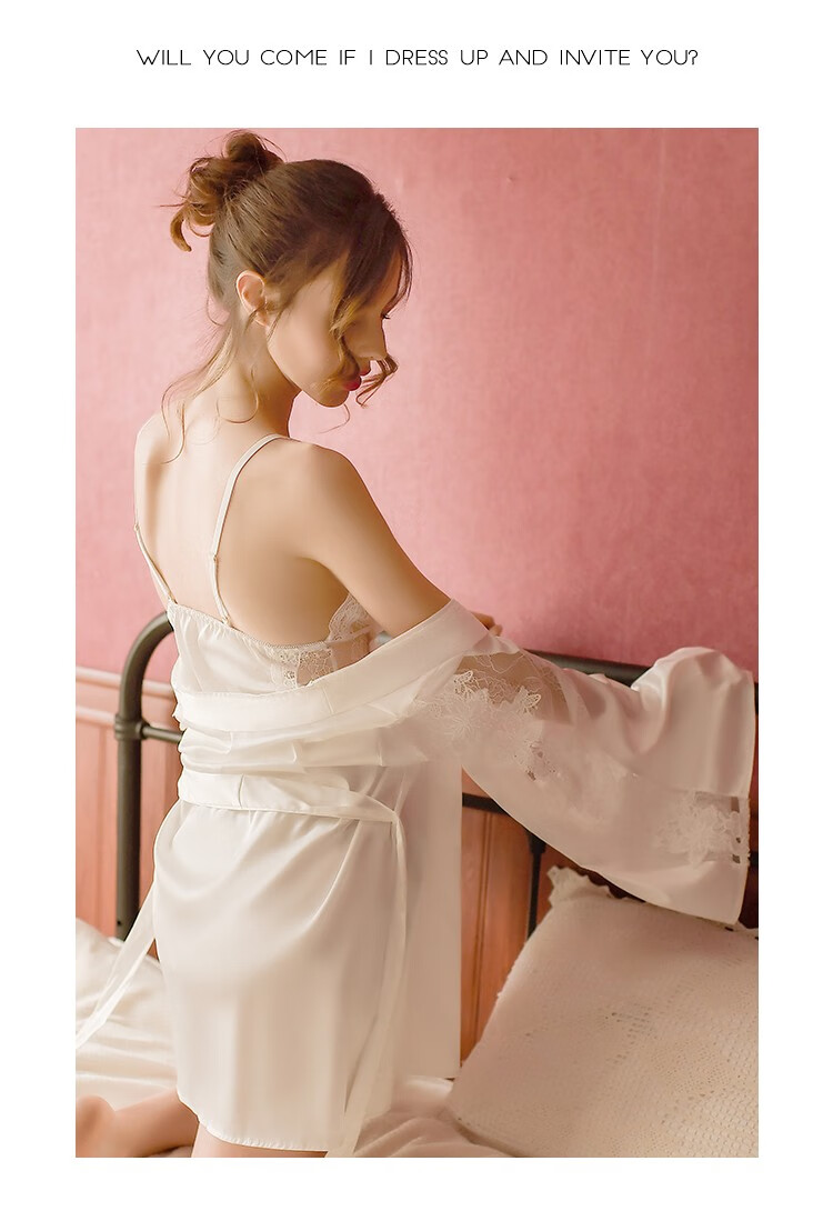 瑰若性感睡衣情趣内衣女制服诱惑蕾丝免脱长袖开裆透视开档免脱透明