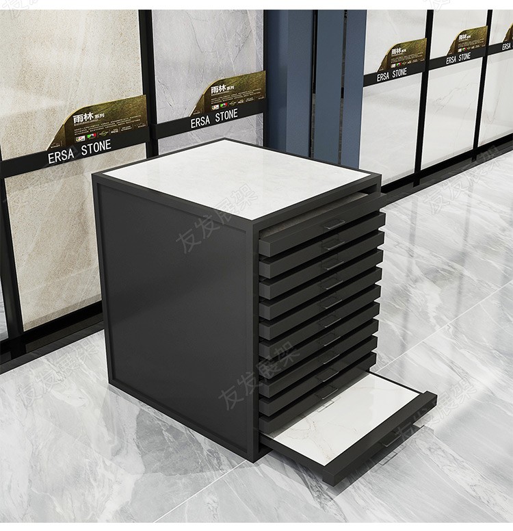 现代抽屉式瓷砖展架600800瓷砖展柜板展架陶瓷推拉柜瓷片展示架定制