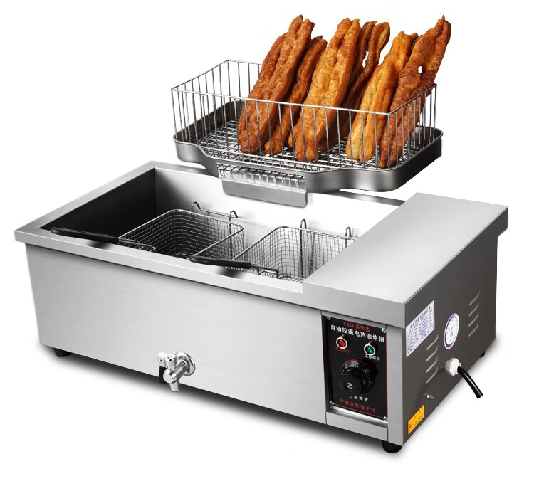 电炸锅商用全自动节能控温炸油条机大容量炸鸡排设备炸薯条油炸锅摆摊